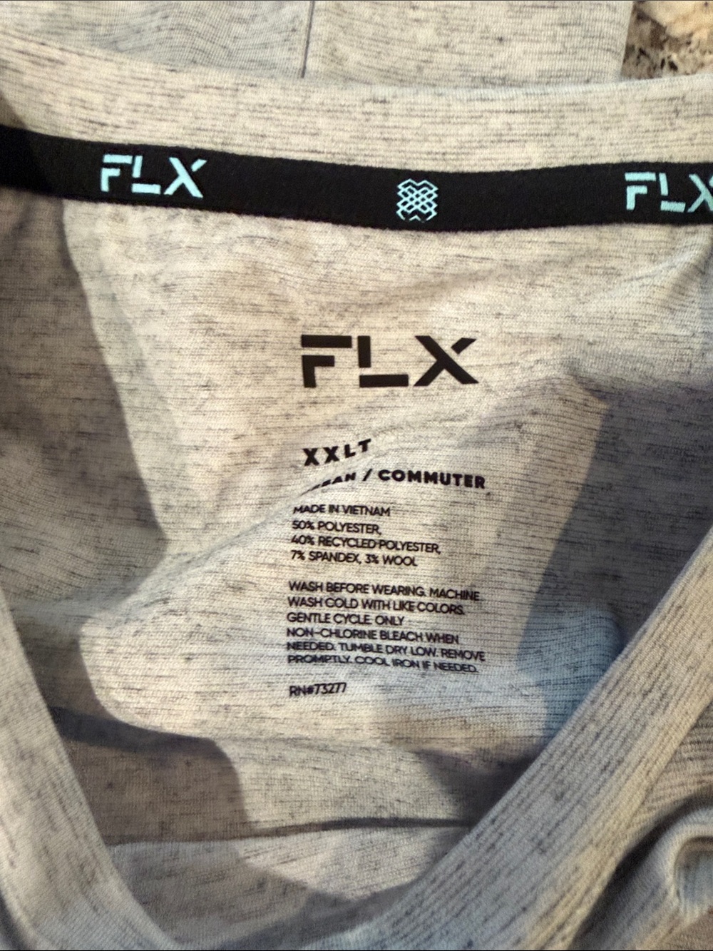 FLX 6-pack Bundle Crew Neck Tee - 4 gray and 2 black Size XXLT - NWT - Picture 3 of 5